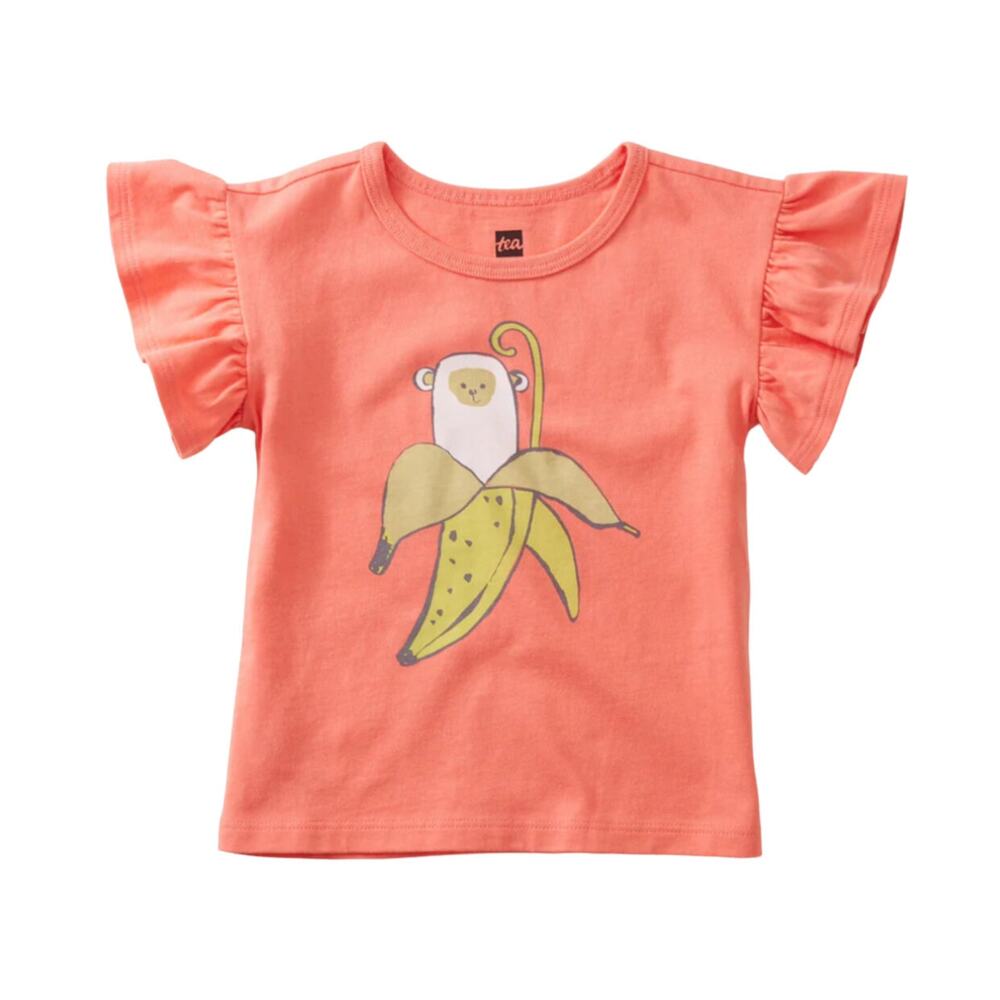 Tea Collection NWT Banana Flutter Sleeve Tee. Size 3-6 Months